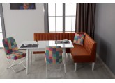 Color mutfak köşe masa sandalye takımı (ekbank)