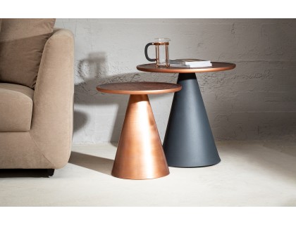 Star ikili yan sehpa ahşap-nubuk