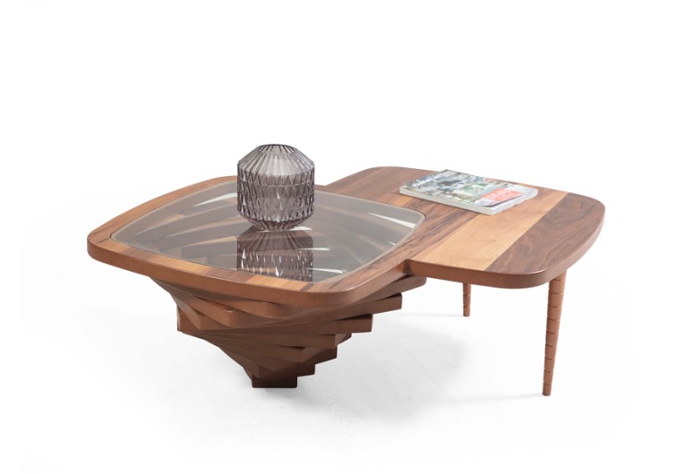 Loft orta sehpa ahsap ceviz boyalı mdf