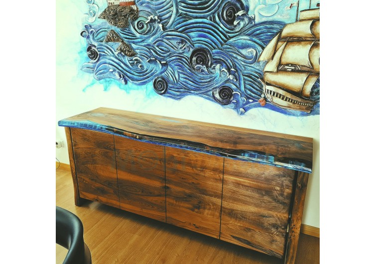 Ceviz epoxy  konsol.