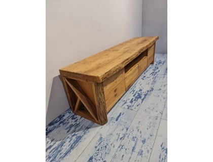 Live edge meşe tv ünitesi.